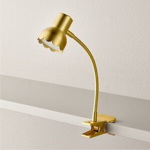 Scalloped Brass Clip Light (Includes LED Light Bulb) Hearth & Hand with Magnolia
